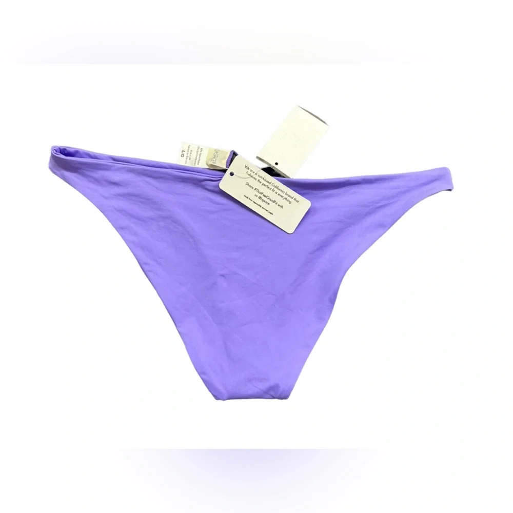 L*SPACE womens Camacho classic bikini bottoms size Large amethyst NWT